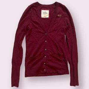 Hollister Cardigan Burgundy